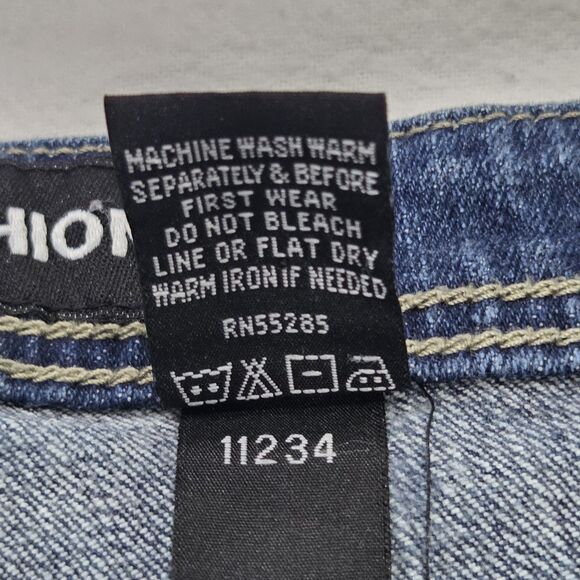 Express Fashion Stretch Denim Blue Jeans Fit And Flare Size 5/6R 28in Inseam - Picture 5 of 12